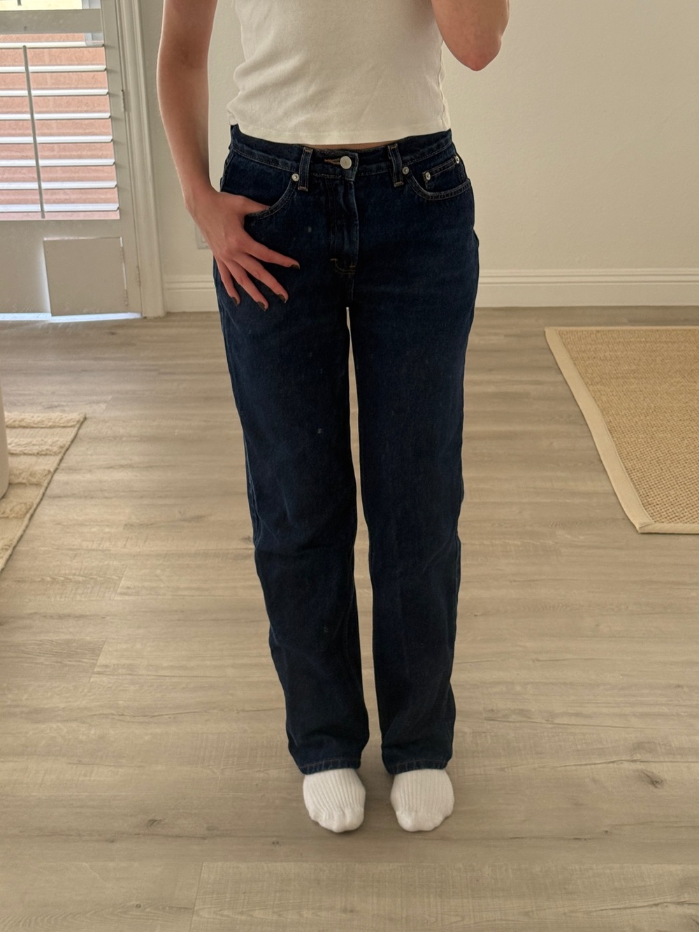 Tommy Hilfiger Straight-Leg Dark Blue Jeans